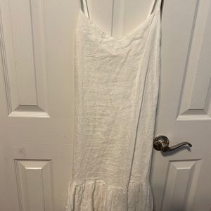 White Linen Dress